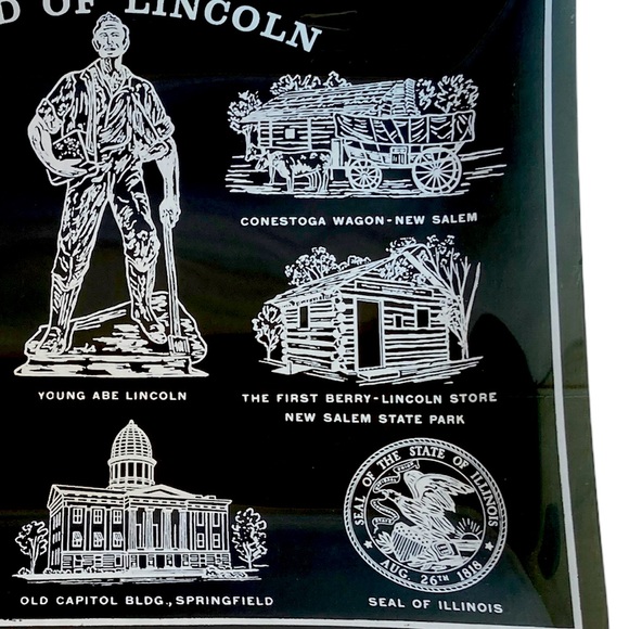 RARE Glass Lincoln Historical Commemorative Decorative Plate 9x7” Gorgeous! - Picture 6 of 15